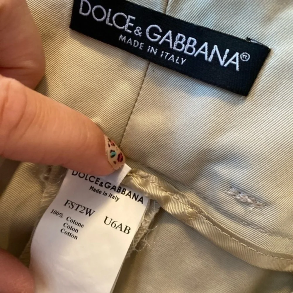 DOLCE & GABBANA Cream Suit Set Cotton Y2K - Picture 15 of 16